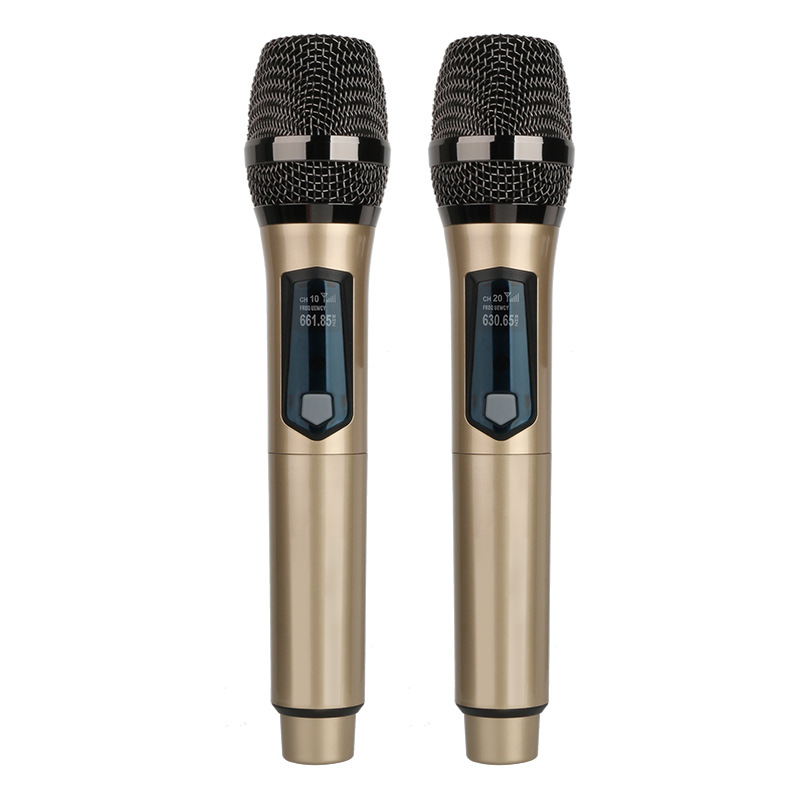 Ribbon Microphone - ميكروفون لاسلكي بقناتين UHF، ميكروفون ديناميكي