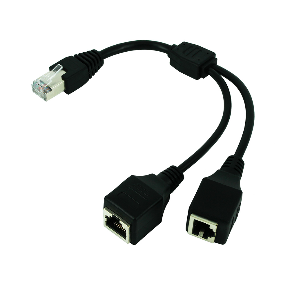 Rj45 Jack - RJ45 1 ذكر إلى 2 أنثى