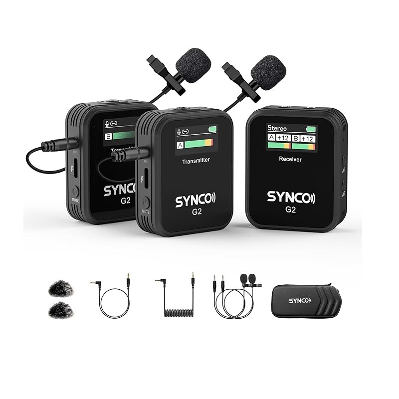 ميكروفون SYNCO اللاسلكي Lavali - مراجعة Condenser Microphone Kit وسعره