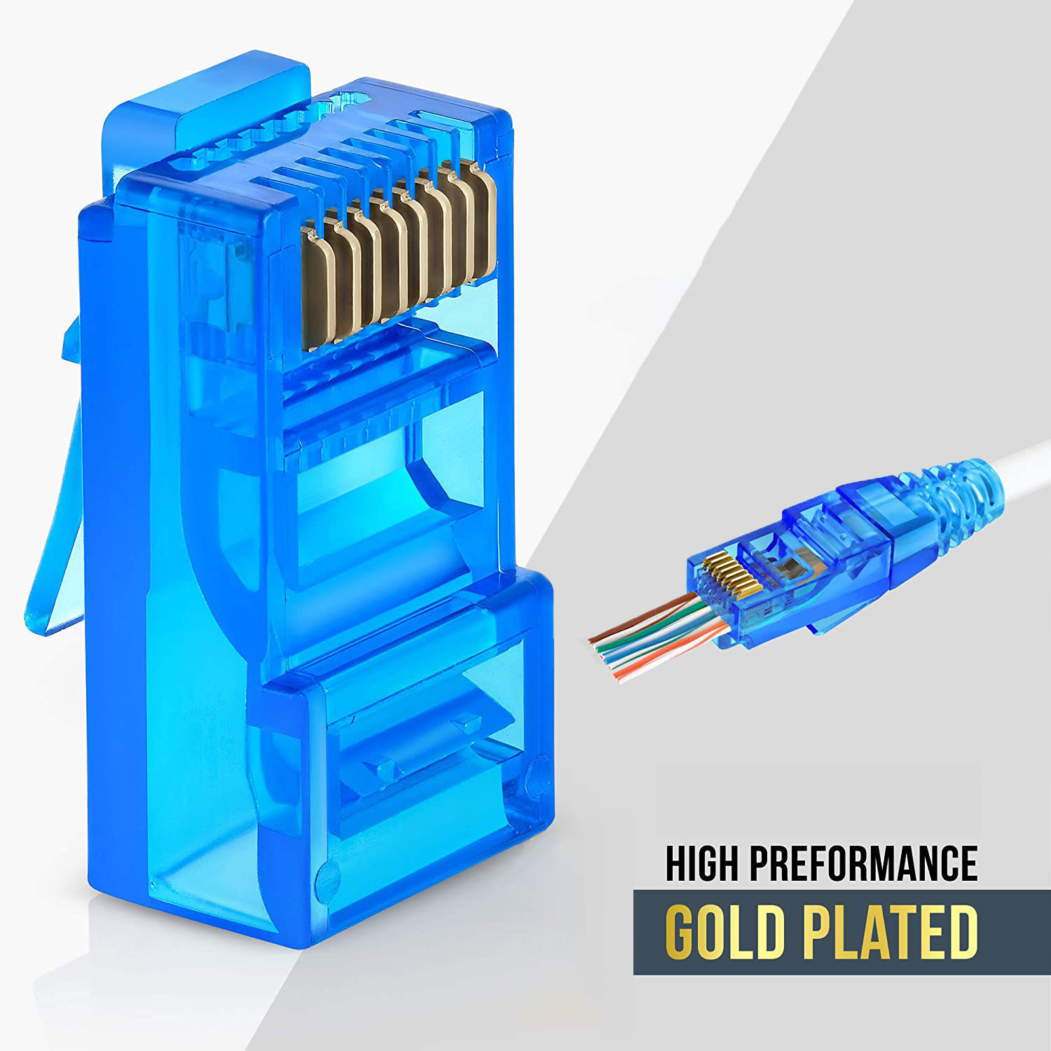50 قطعة RJ45 Cat6 تمر عبر المو - مراجعة Rj45 Jack وسعره