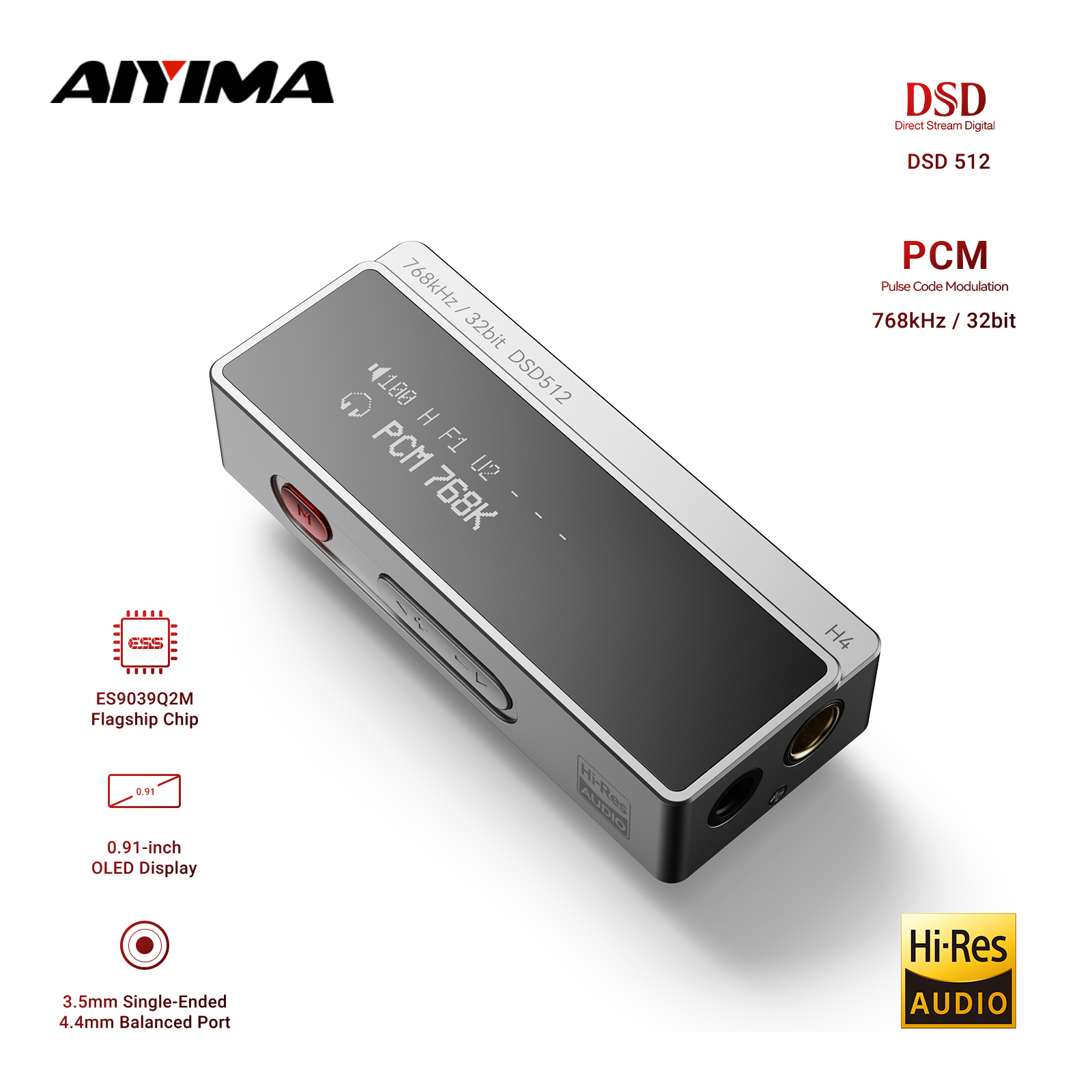 مكبر صوت محمول للسماعات من AIY - مراجعة Es9018 Dac وسعره