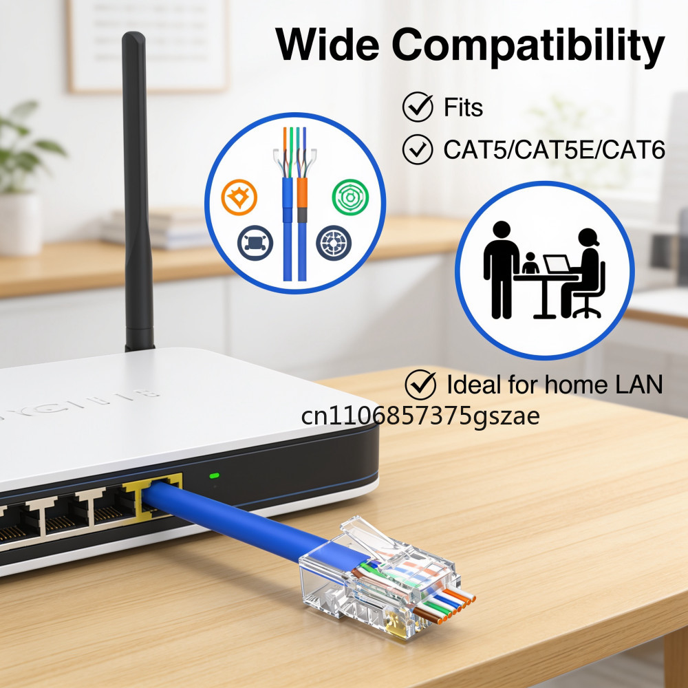10/50/100 قطعة موصل RJ45 كريست - مراجعة Rj45 Jack وسعره